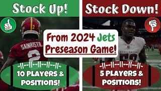 10 Stock Ups & 5 Stock Downs from WSH vs Jets 2024 Preseason Game! After Film Study! Stats & Grades