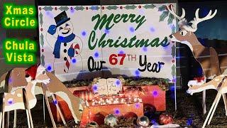 Colorful Decorations on CHRISTMAS CIRCLE in Chula Vista: Celebrating its 67th year