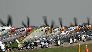 P-51 Mustang's - EAA AirVenture Oshkosh 2019  - Tribute to Bud Anderson