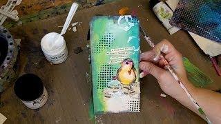 Dina Wakley Media Painted Tag