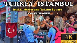 Exploring Istanbul's Iconic Istiklal Street and Taksim Square | 4K Walking Tour