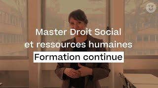 M2 Droit social et ressources humaines (formation continue)