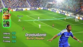 Stop him if you can 🫵 Bullet Header Drogba Review in eFootball 25 Mobile  PES EMPIRE •