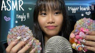 trying ASMR with trigger boards that I made !! ྀི⋆.˚ ᡣ𐭩 .𖥔˚