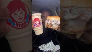 Wendy’s Mushroom Bacon Burger & Salted Caramel Frosty #food #foodreview #wendys #fastfood