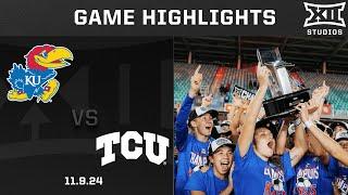 Kansas vs. TCU Women's Soccer Highlights (11.9.24) | 2024 Big 12 Soccer Championship