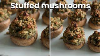 EASY VEGAN STUFFED MUSHROOMS RECIPE