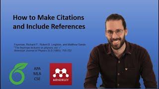 How to Make Citations and Include References