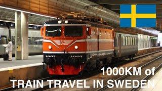 1000KM of TRAIN TRAVEL IN SWEDEN - 4K Train Driver's View (Gothenburg to Östersund)