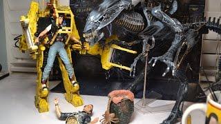 Neca ALIENS ELLEN RIPLEY & POWER LOADER follow up video & review! Bishop Alien Queen