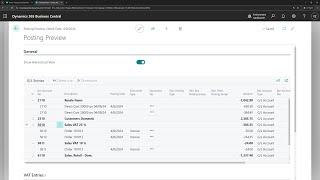 Business Central short video: Extend/Advanced Posting Preview (Posting Preview Type setting)
