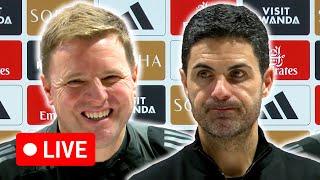  LIVE | Mikel Arteta and Eddie Howe post-match press conference | Arsenal 0-2 Newcastle United