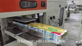 Low cost bath tissue paper wrapping machine small toilet roll paper packaging machine