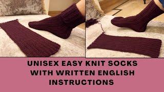 Knitting Very Easy Socks For Ladies & Men |  Woolen Socks | Booties | Slippers | Written Instruction