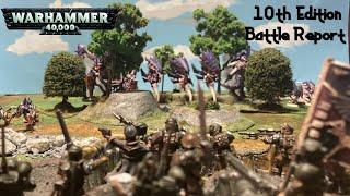 Warhammer 40k 10th Edition Narrative Battle Report - Desperate Defense - Imperial Guard vs Tyranids