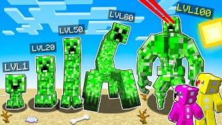 LVL 1 vs. LVL 100 MOBS VERWANDELN um meinen FREUND zu PRANKEN! - Minecraft