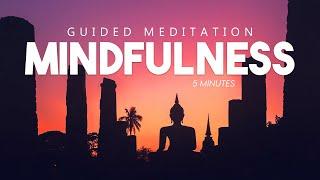 Mindfulness Meditation - Blissful Breathing & Tranquility In 5 Minutes | Short Guided Meditation