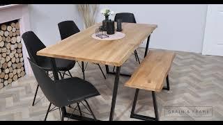 Live Edge Natural Oak Dining Tables | Grain & Frame