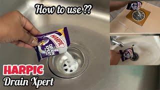 How to use Harpic Drain Xpert Powder | HARPIC Drain Cleaner | HARPIC Drain Xpert