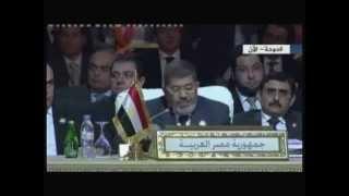 مرسي يهدد رؤساء الدول العربية في قطر- يا وَحش