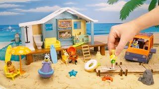 Bluey Ultimate Beach Cabin Playset Unboxing & Surf Adventure! | Fun Beach Playtime with ToyTubeTV