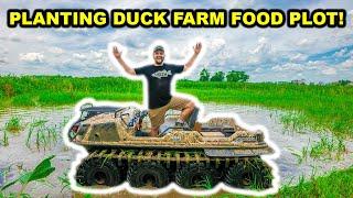 PLANTING a DUCK Food Plot with the TANK at My FARM!!!!