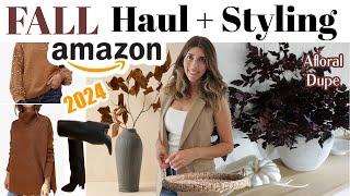 Fall Amazon Decor Haul & Styling & Amazon Fall Must Haves 2024 / Afloral Dupe