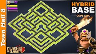 NEW BEST TH8 Base 2020! COC Town Hall 8 (TH8) Hybrid Base - Clash of Clans