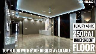 LUXURY 4BHK 250GAJ INDEPENDENT FLOOR IN INDIRAPURAM GZB WITH ROOF AVAILABLE #design #house #sale