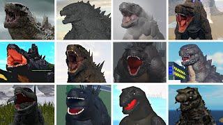 GODZILLA 2014 ( Evolução All Roblox ) vs GODZILLA 2014 ( Filme Roar ) - References