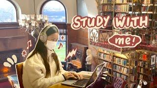 1 HOUR STUDY WITH ME AT HARRY POTTER LIBRARY | (real time, library ambience, relaxing piano bgm)