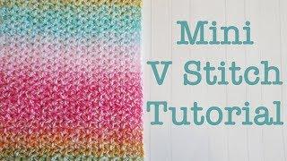 Blossom Crochet: Mini V Stitch Tutorial (Blanket/Scarf etc) Beginner Friendly!