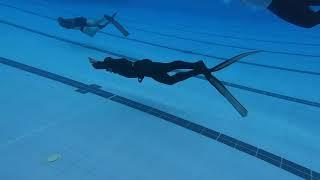 Matt Peacock DYN 100m (and Jacob Kennedy DYNB 100m) - Freediving NZ Pool Nats 2019