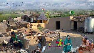 Beautiful Village Life in Pakistan | Village Women Morning Routine | Desert Village Food