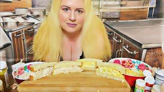 ASMR-Making Chicken & Egg Salad Sandwiches 