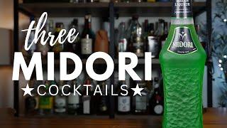 3x MIDORI Cocktails  Melon Liqueur Recipes