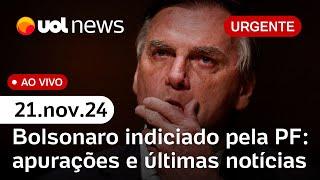 Bolsonaro indiciado por golpe pela PF; Moraes mantém delação de Mauro Cid e mais notícias | UOL News