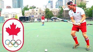 PAVEL BARBER vs. OLYMPIAN | Field Hockey Shootout!?