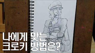 크로키의 방법/크로키의 목적/인체스케치