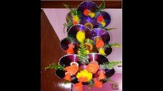 cd craft /how to make Wall Hangings/chandelier/Jhoomar/ Ceiling Hanging