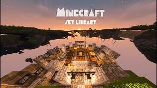 Minecraft relaxing longplay sky library  No inside ads＆Commentary