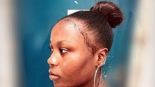 How to Make a Quick and Easy Full Bun on Natural 4C Hair Without a Sew-In | Tutorial