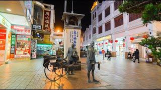 China- Zhongshan City street night walk 4K HDR