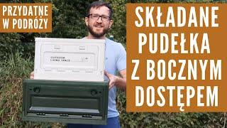 Składane skrzynie do przechowywania z bocznym dostępem (z cyklu przydatne w podróży i do kampera)