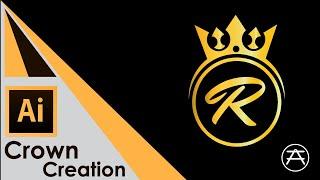 How to create a Crown icon/Logo in Adobe illustrator I Crown logo design I