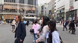 Shibuya, Non Stop walking people test. Tokyo, Japan 2023