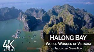 【4K】½ HOUR DRONE FILM: «Halong Bay»  Vietnam Ultra HD  Chillout Music (2160p Ambient UHD TV)