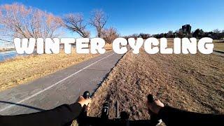 Winter cycling to Sloans Lake