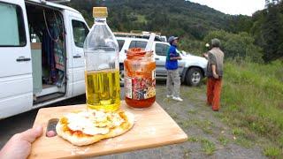 Cooking Pizza From Scratch with the Biggest Trees in the World. | Vanlife