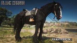 5 Best Black Horses for Arthur with Great Stats | Red Dead Redemption 2